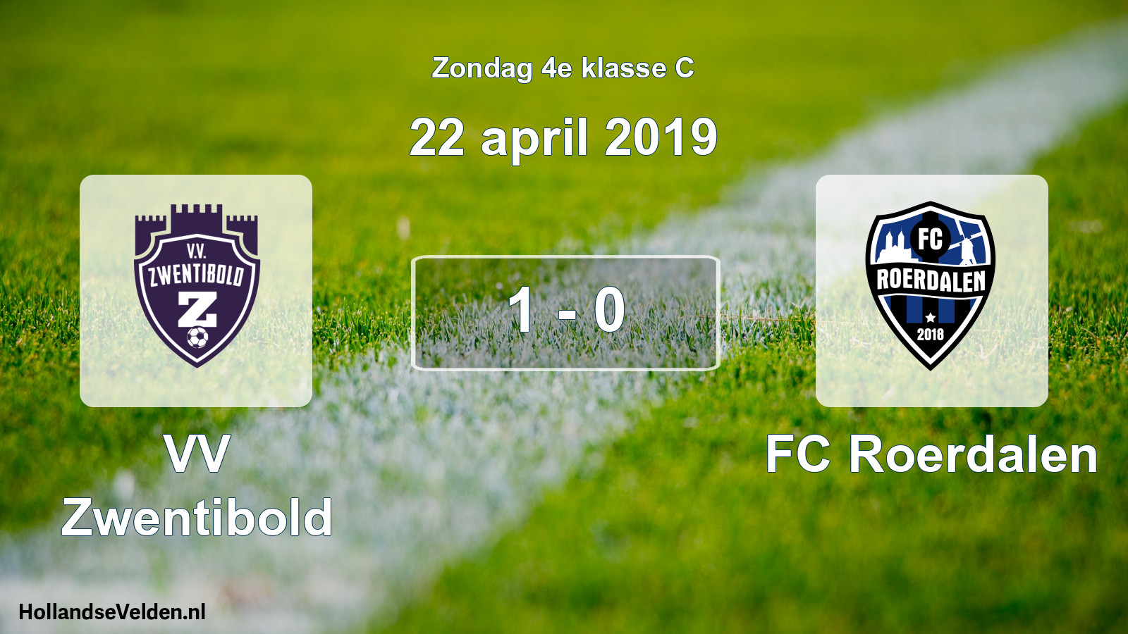 Total number of matches played: VV Zwentibold - FC Roerdalen 1 - 0 (22 April 2019)