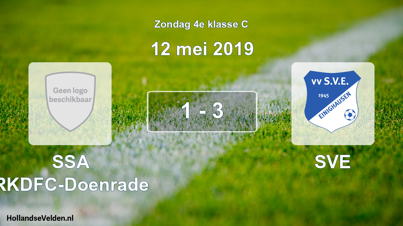 Total number of matches played: SSA RKDFC-Doenrade - SVE 1 - 3 (12 May 2019)