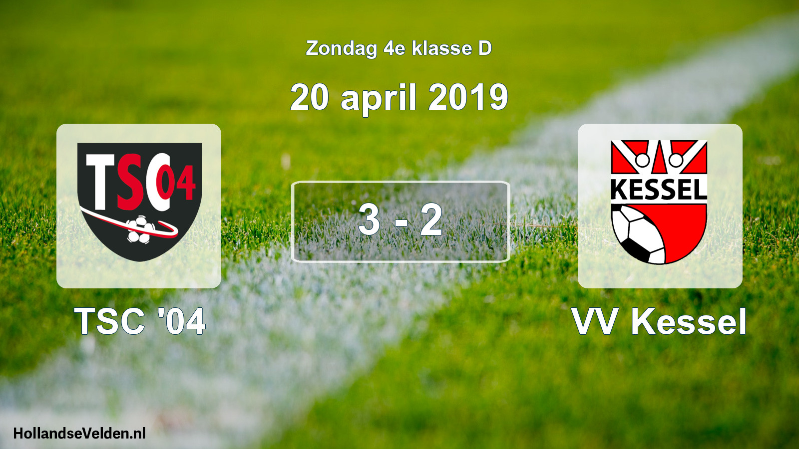 Total number of matches played: TSC '04 - VV Kessel 3 - 2 (20 April 2019)