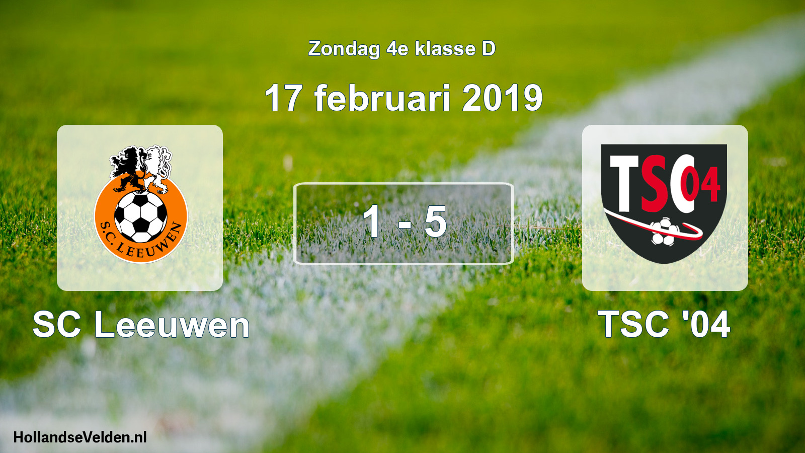 Total number of matches played: SC Leeuwen - TSC '04 1 - 5 (17 February 2019)