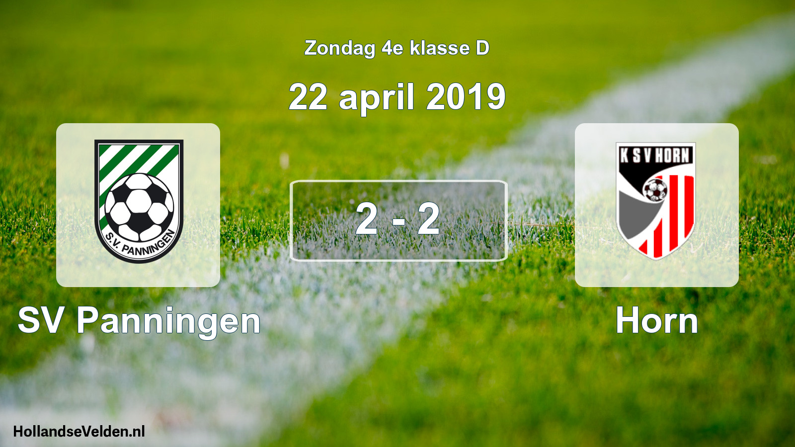 Total number of matches played: SV Panningen - Horn 2 - 2 (22 April 2019)