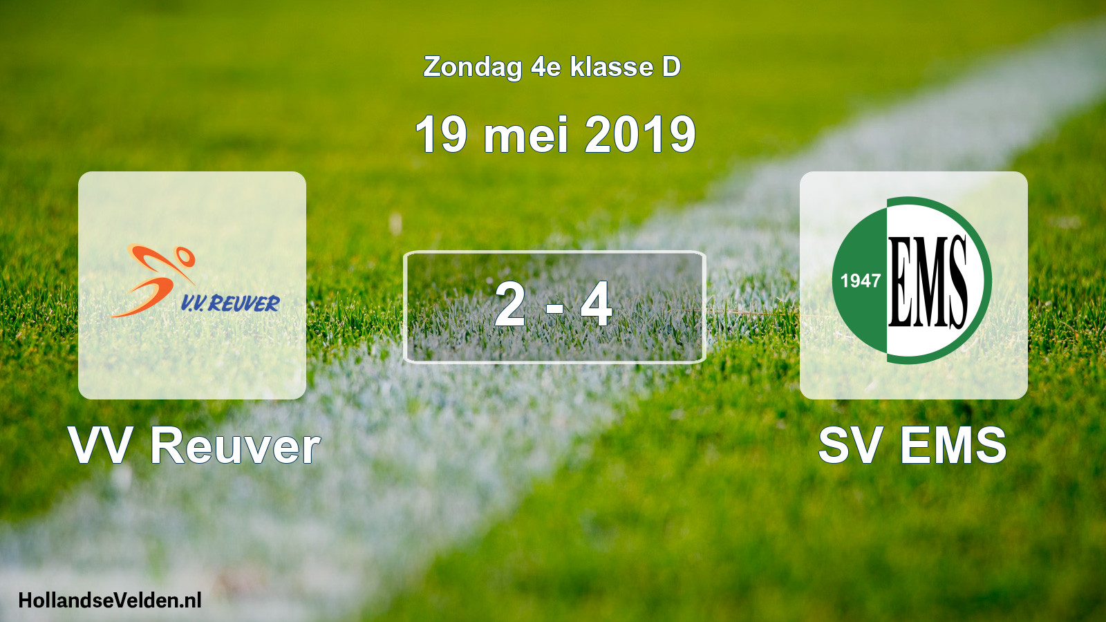 Total number of matches played: VV Reuver - SV EMS 2 - 4 (19 May 2019)