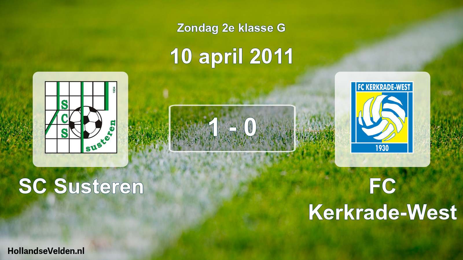 Total number of matches played: SC Susteren - FC Kerkrade-West 1 - 0 (10 April 2011)