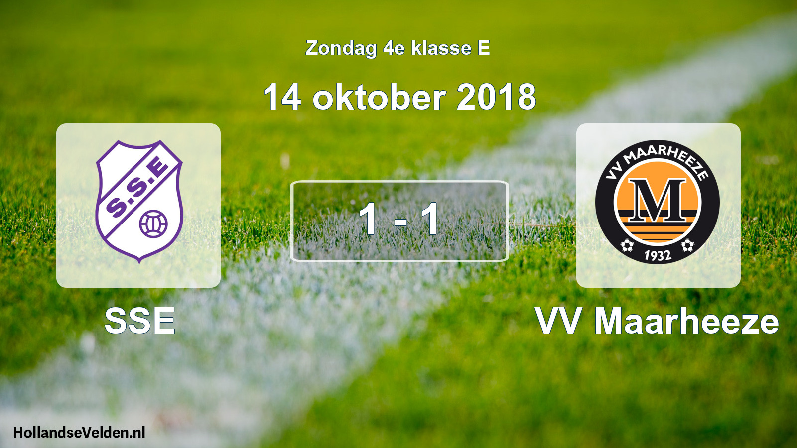 Total number of matches played: SSE - VV Maarheeze 1 - 1 (14 October 2018)