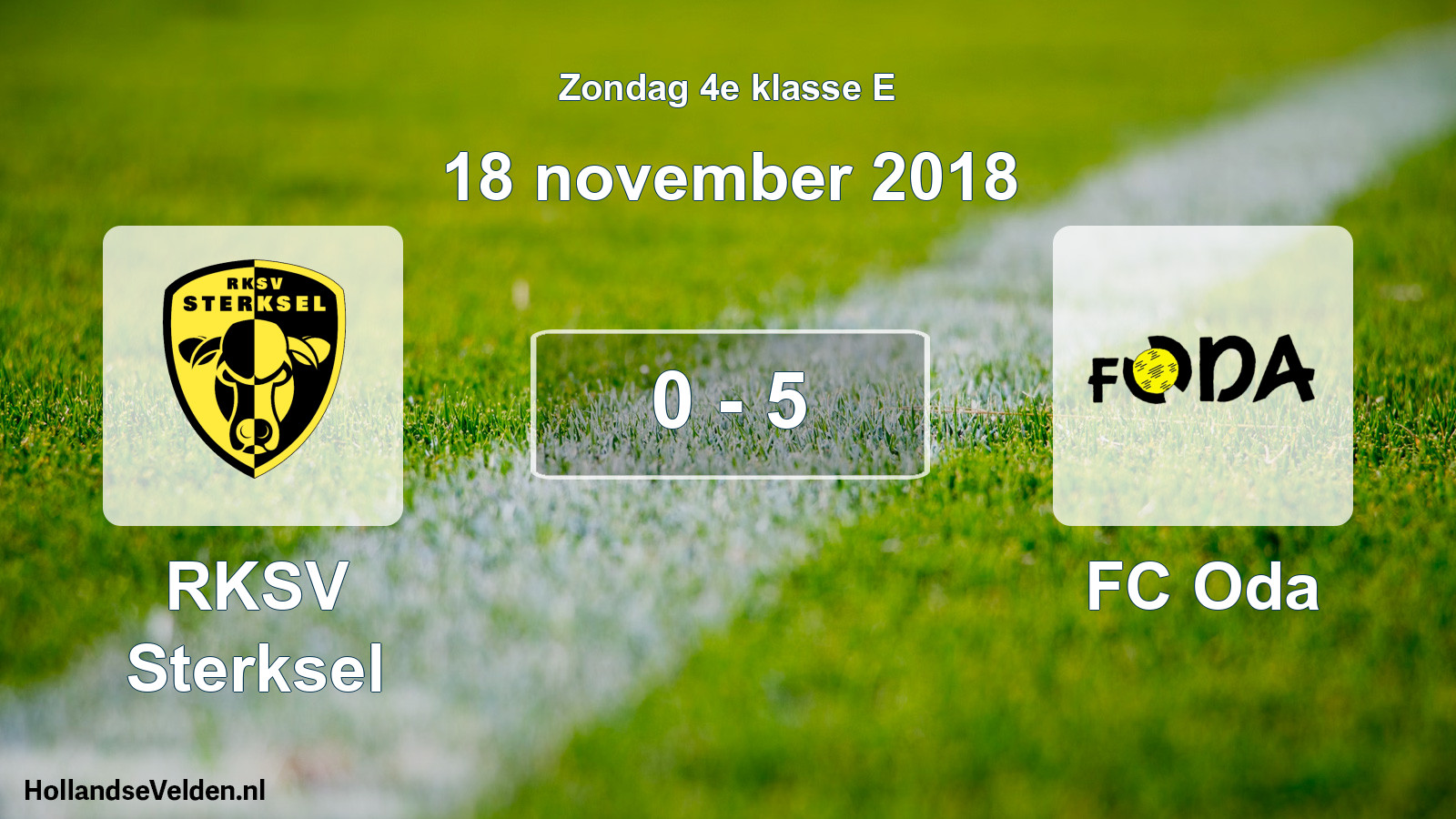 Total number of matches played: RKSV Sterksel - FC Oda 0 - 5 (18 November 2018)