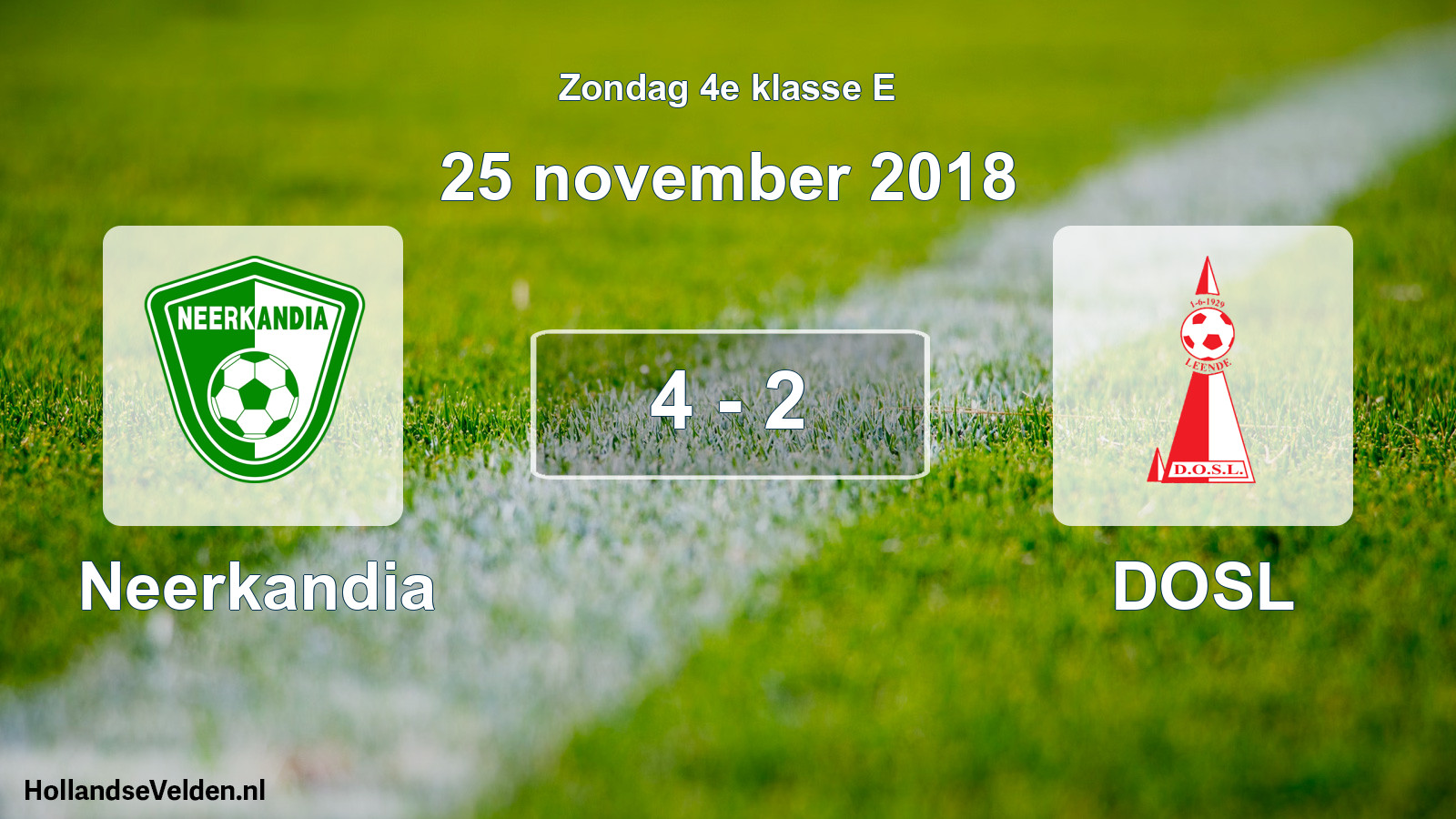Total number of matches played: Neerkandia - DOSL 4 - 2 (25 November 2018)