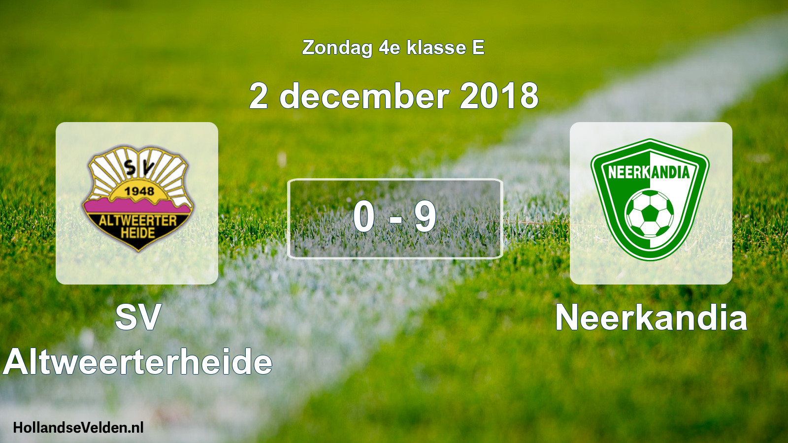 Total number of matches played: SV Altweerterheide - Neerkandia 0 - 9 (2 December 2018)