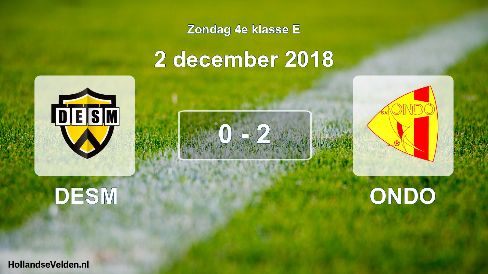 Total number of matches played: DESM - ONDO 0 - 2 (2 December 2018)