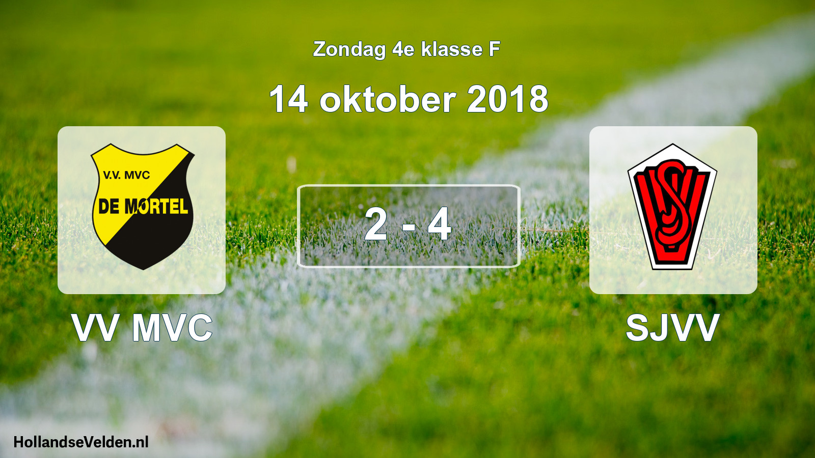 Total number of matches played: VV MVC - SJVV 2 - 4 (14 October 2018)