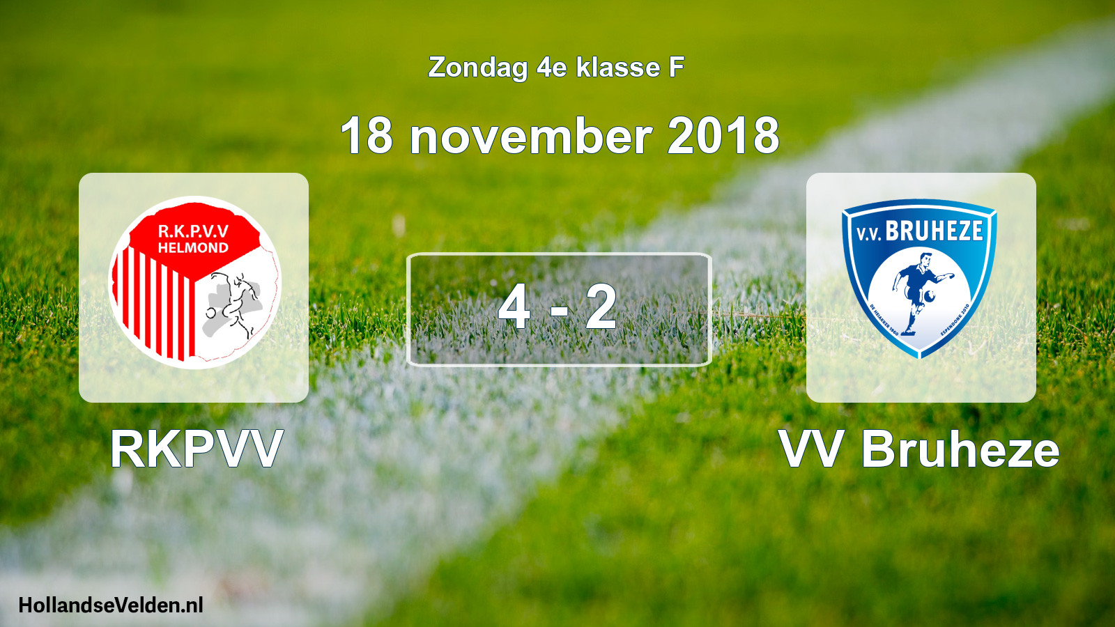 Total number of matches played: RKPVV - VV Bruheze 4 - 2 (18 November 2018)