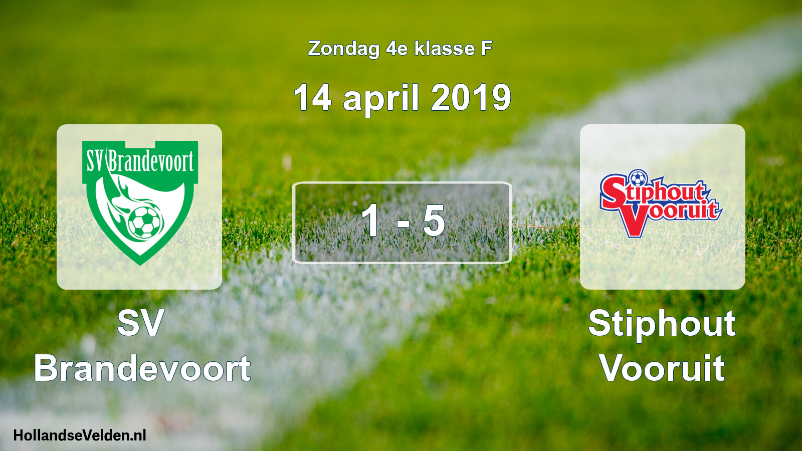 Total number of matches played: SV Brandevoort - Stiphout Vooruit 1 - 5 (14 April 2019)