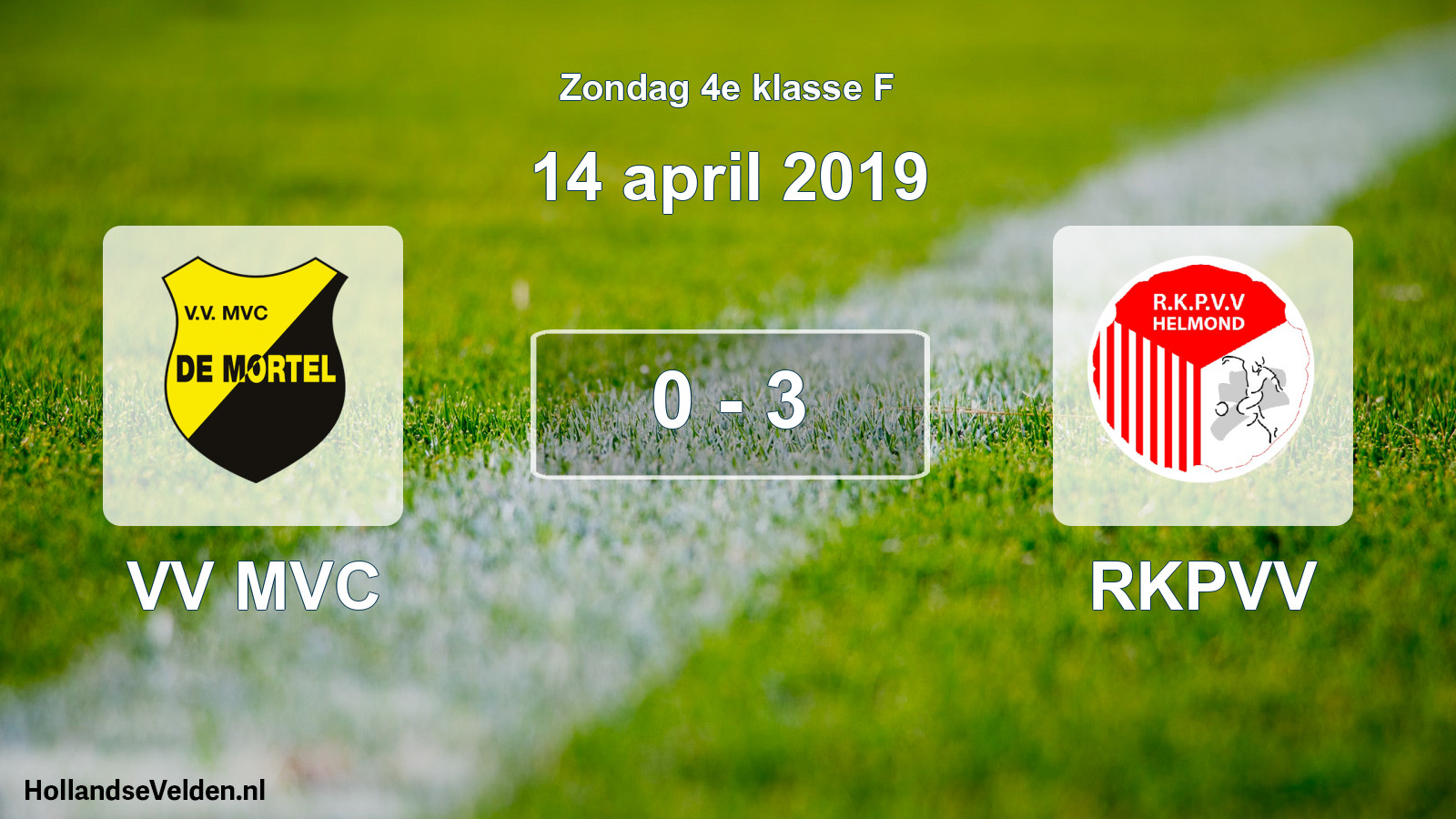 Total number of matches played: VV MVC - RKPVV 0 - 3 (14 April 2019)