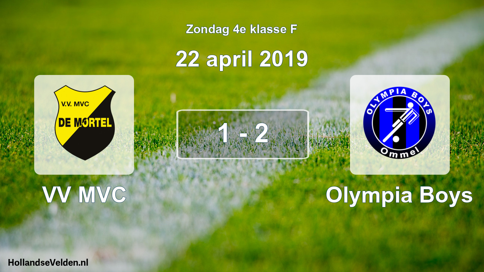 Total number of matches played: VV MVC - Olympia Boys 1 - 2 (22 April 2019)