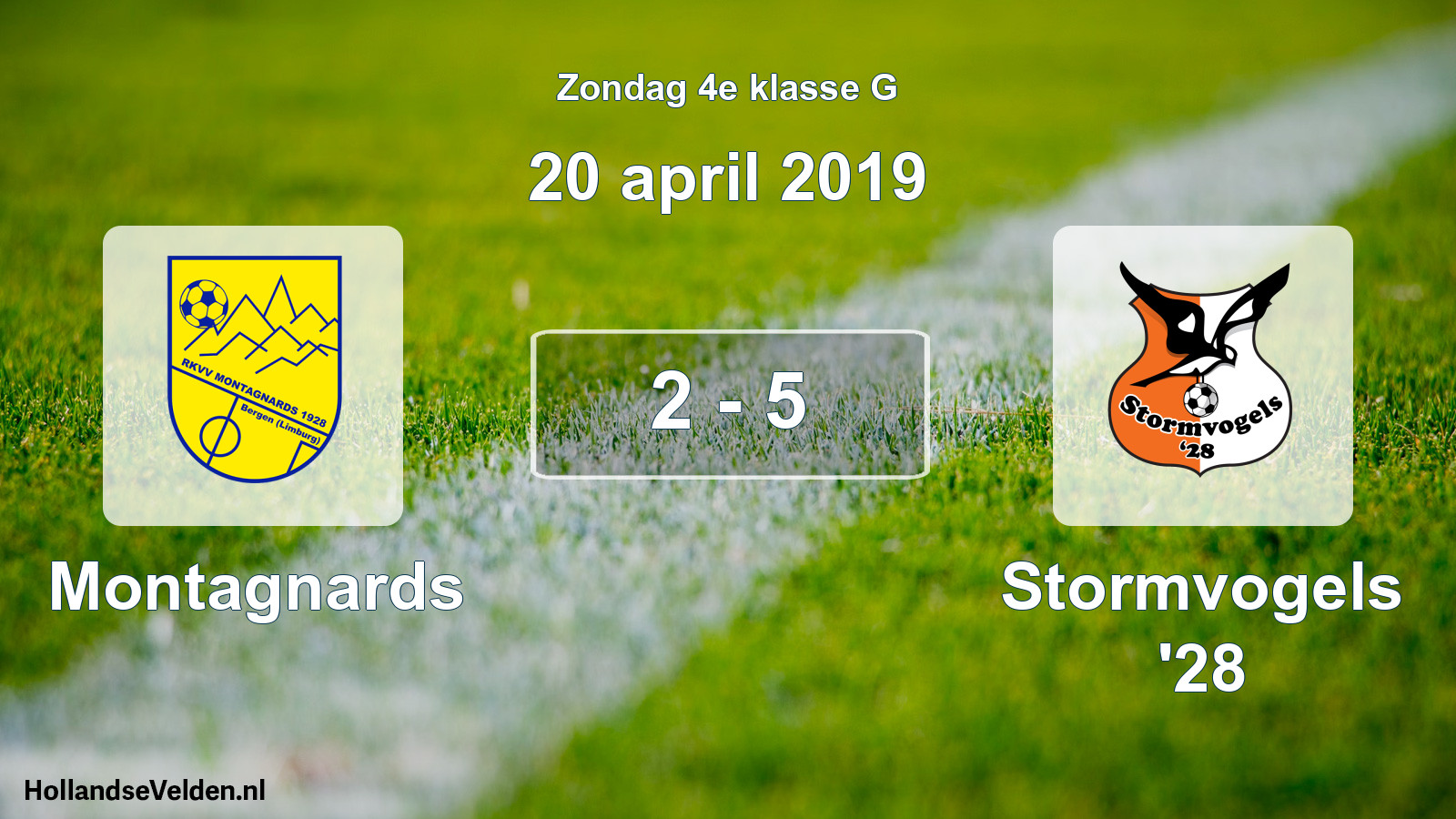 Total number of matches played: Montagnards - Stormvogels '28 2 - 5 (20 April 2019)