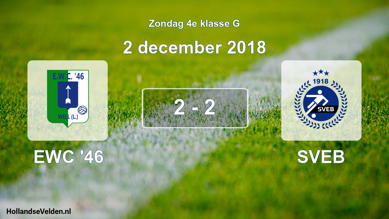 Total number of matches played: EWC '46 - SVEB 2 - 2 (2 December 2018)