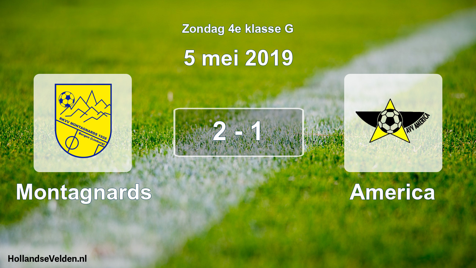 Total number of matches played: Montagnards - America 2 - 1 (5 May 2019)