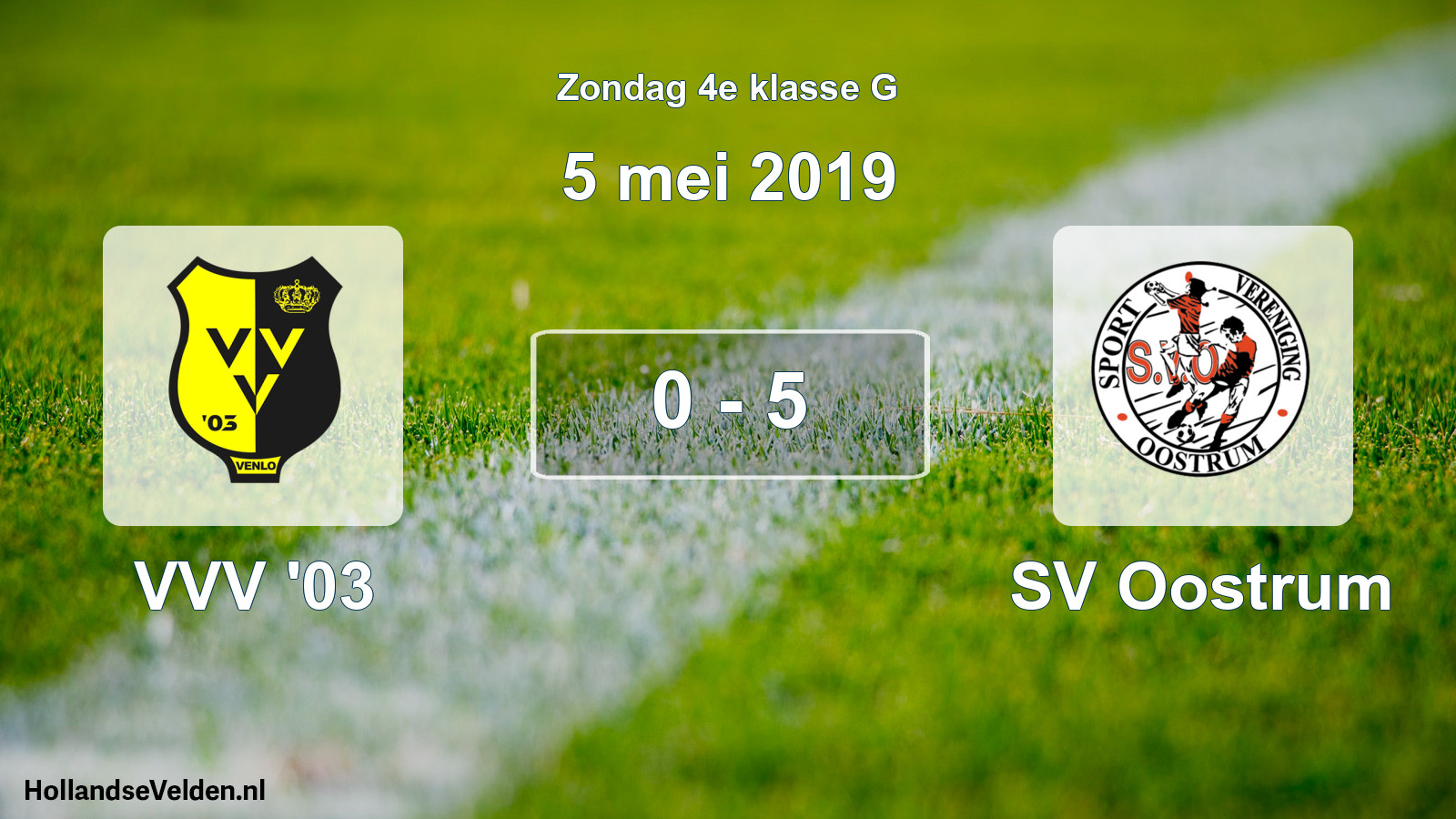Total number of matches played: VVV '03 - SV Oostrum 0 - 5 (5 May 2019)