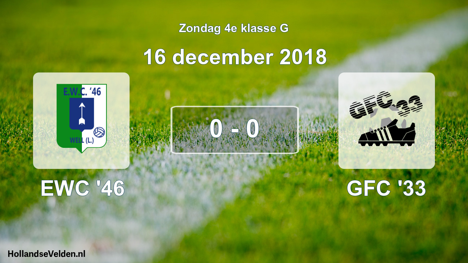 Total number of matches played: EWC '46 - GFC '33 0 - 0 (16 December 2018)