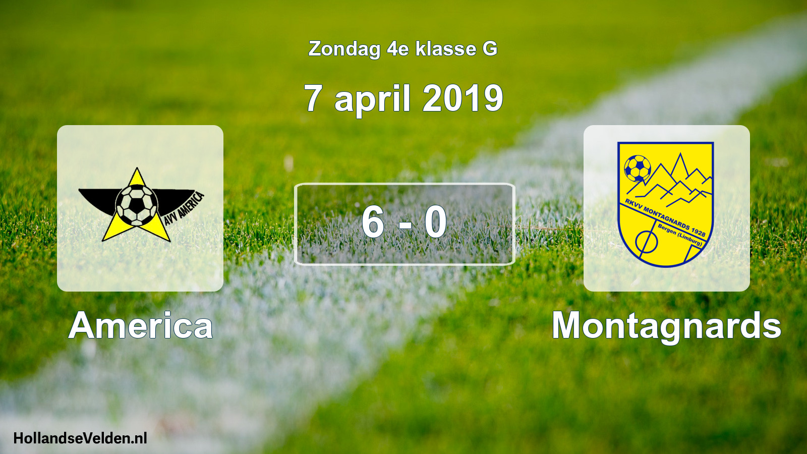 Total number of matches played: America - Montagnards 6 - 0 (7 April 2019)