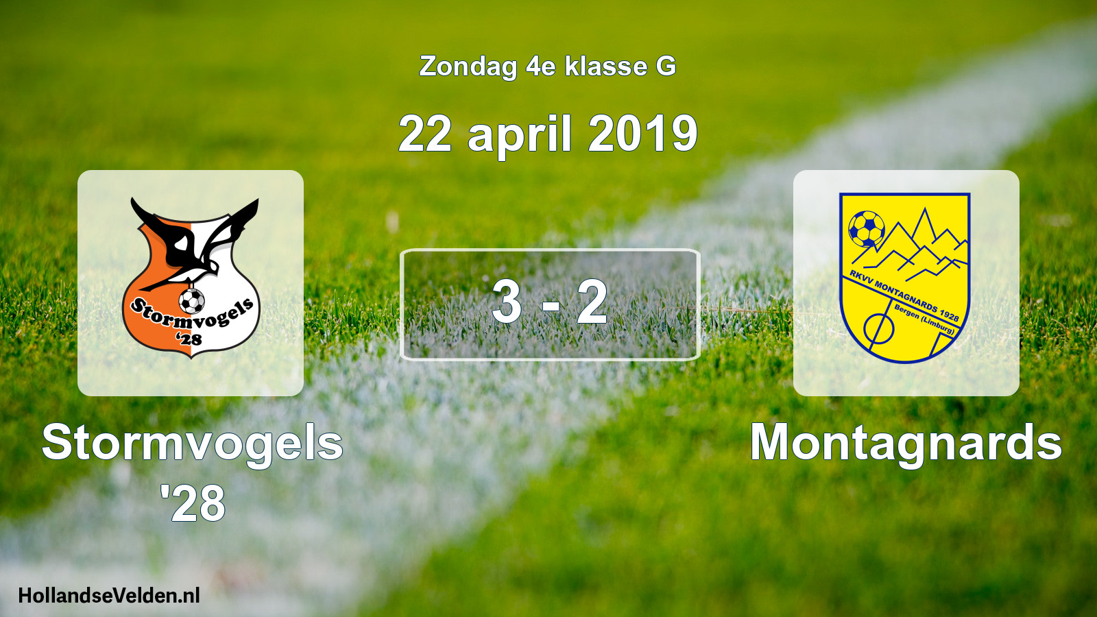 Total number of matches played: Stormvogels '28 - Montagnards 3 - 2 (22 April 2019)