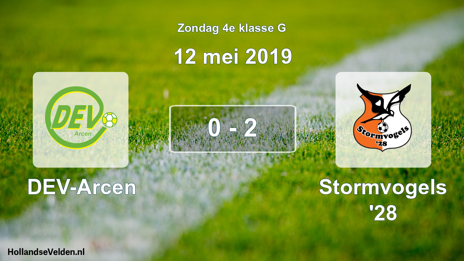 Total number of matches played: DEV-Arcen - Stormvogels '28 0 - 2 (12 May 2019)