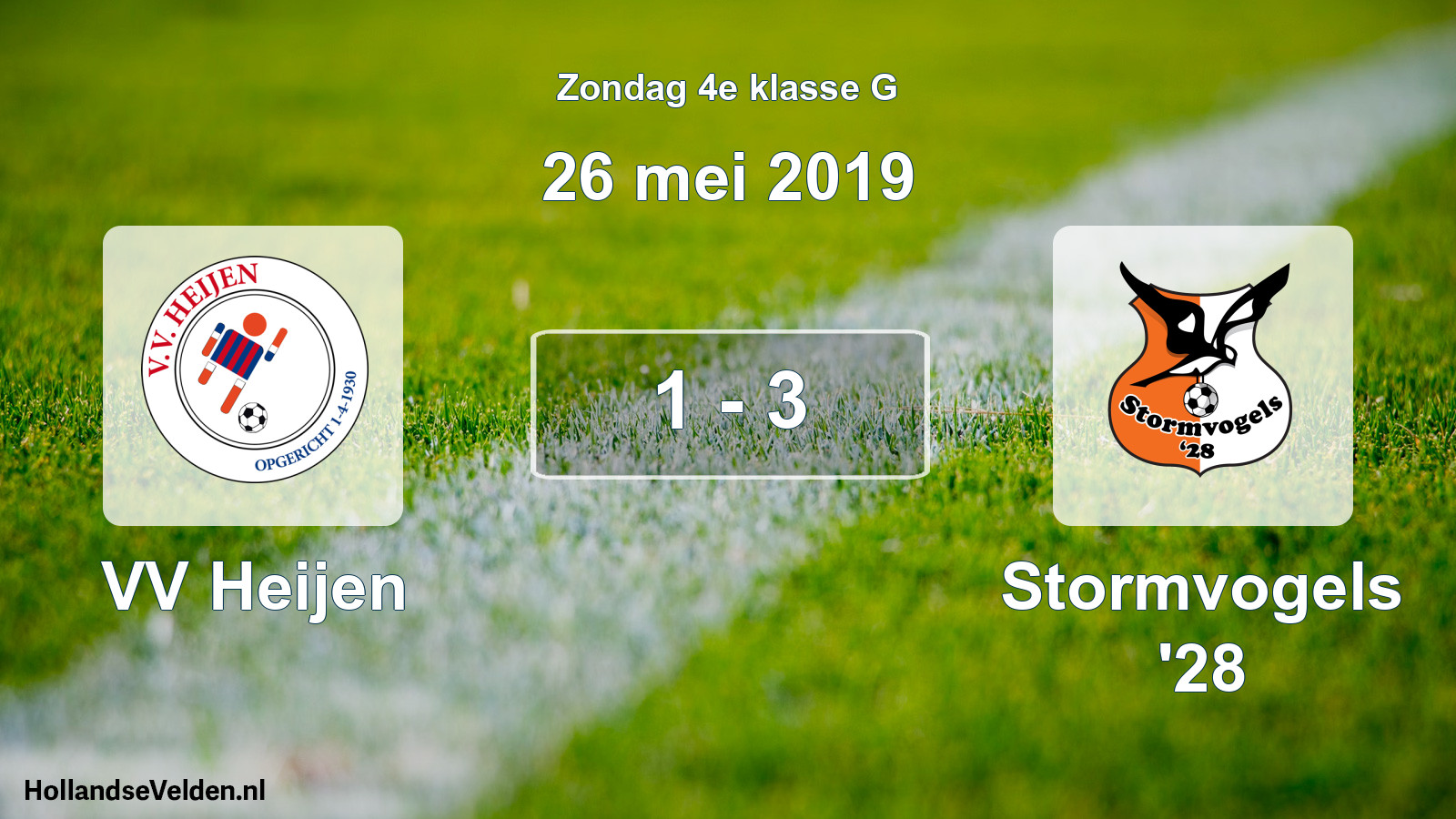 Total number of matches played: VV Heijen - Stormvogels '28 1 - 3 (26 May 2019)