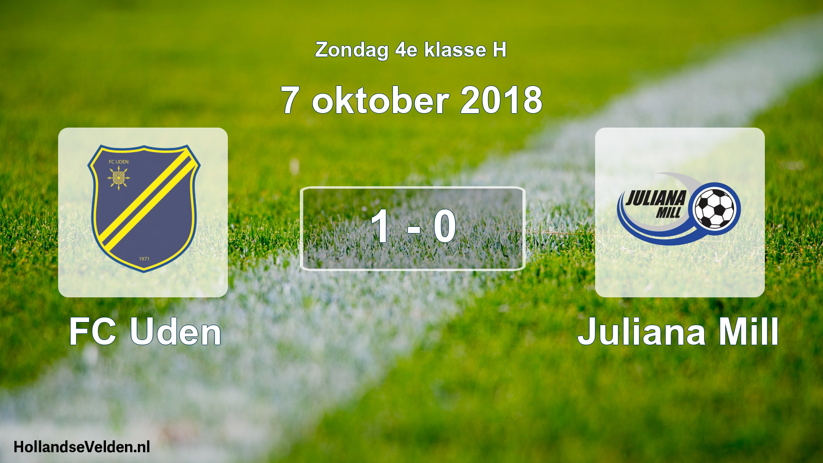 Total number of matches played: FC Uden - Juliana Mill 1 - 0 (7 October 2018)