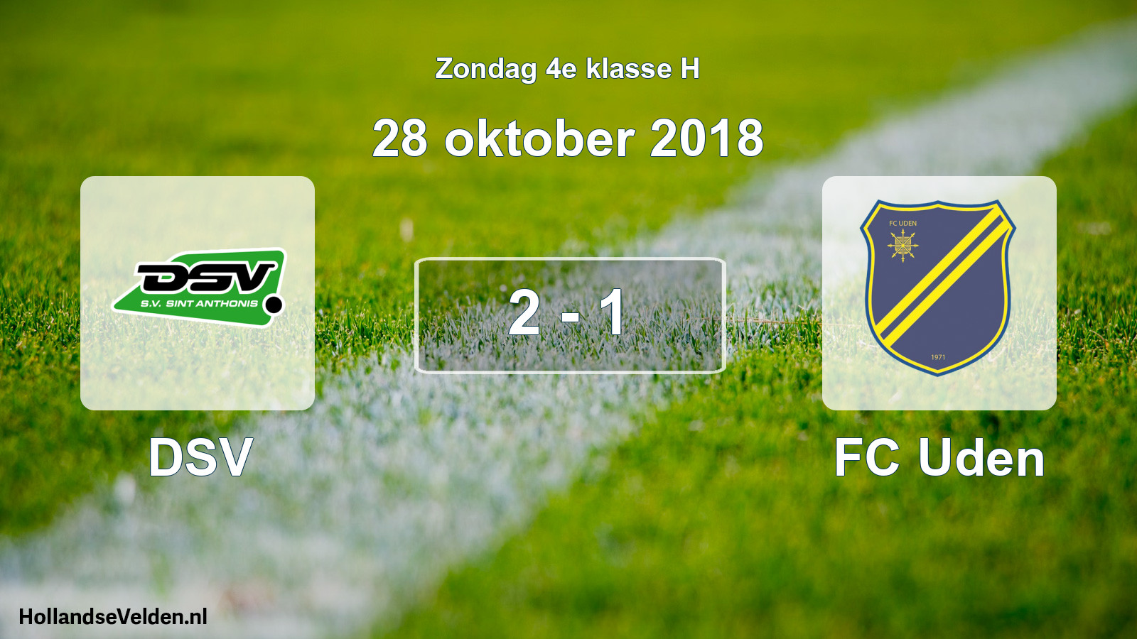 Total number of matches played: DSV - FC Uden 2 - 1 (28 October 2018)
