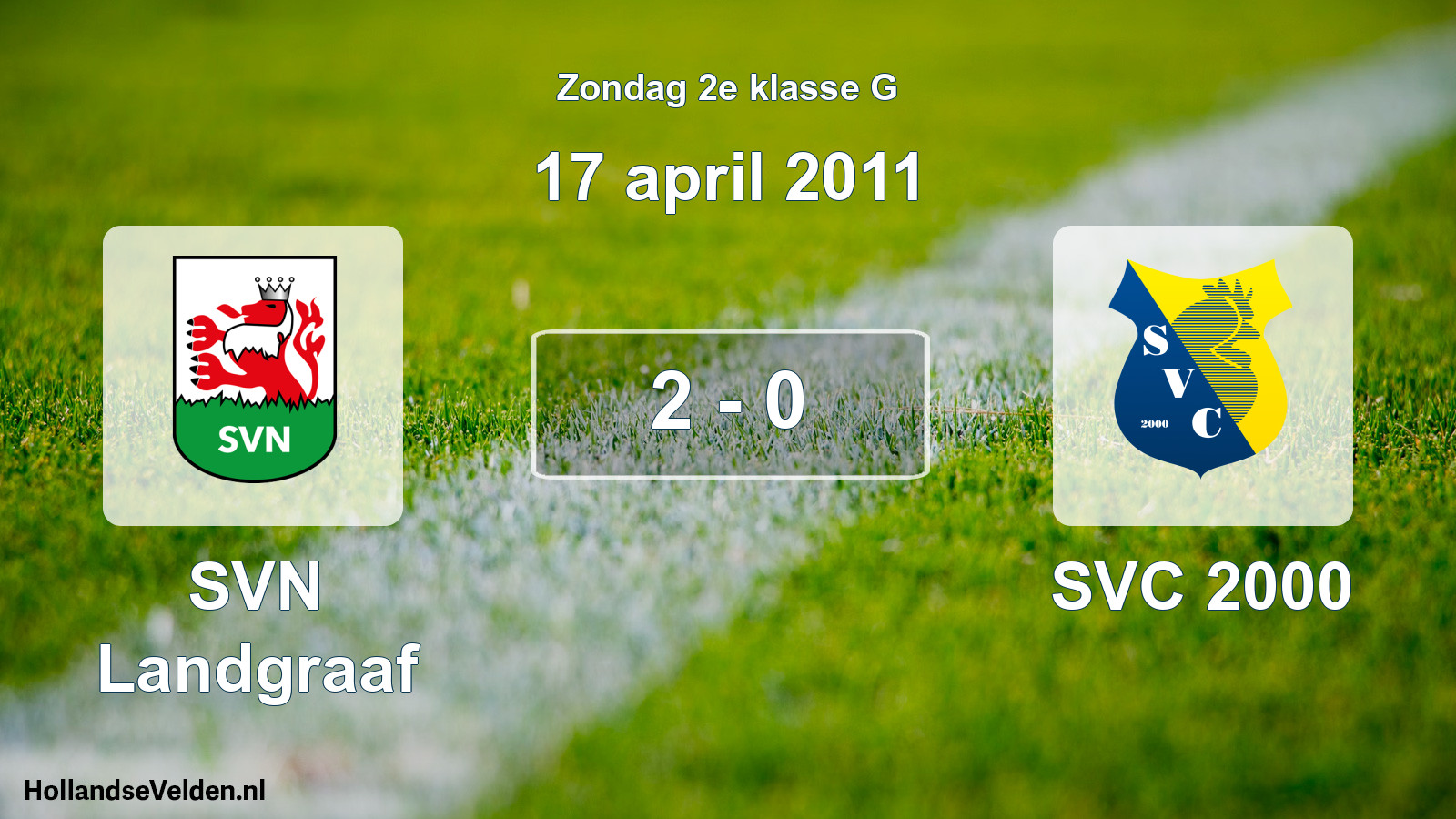 Total number of matches played: SVN Landgraaf - SVC 2000 2 - 0 (17 April 2011)