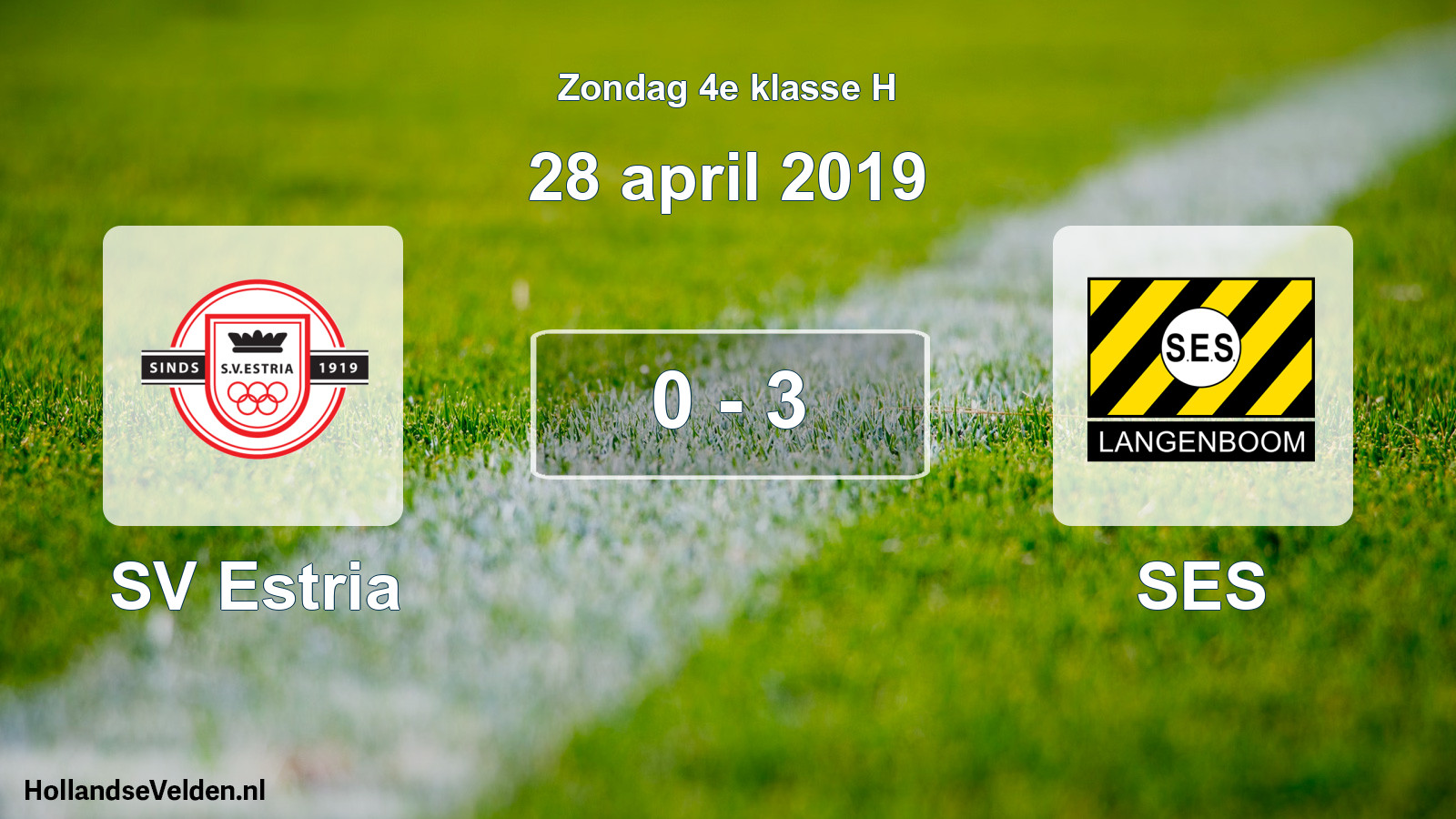 Total number of matches played: SV Estria - SES 0 - 3 (28 April 2019)