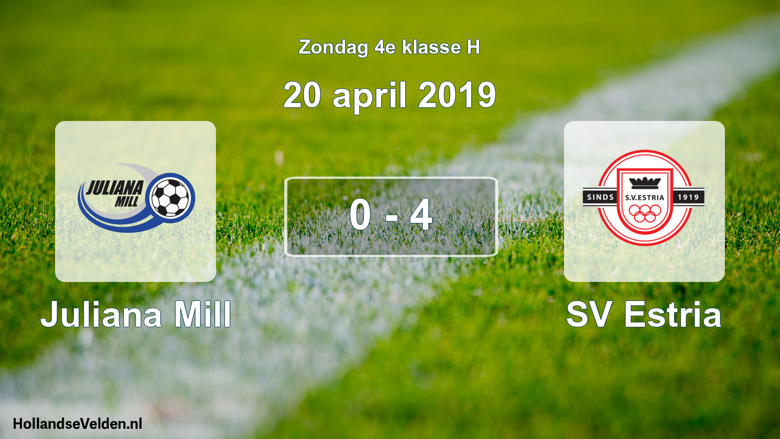 Total number of matches played: Juliana Mill - SV Estria 0 - 4 (20 April 2019)