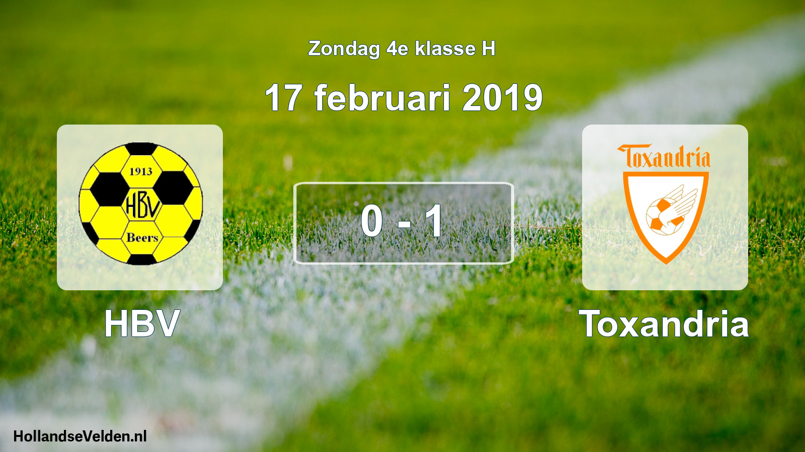 Total number of matches played: HBV - Toxandria 0 - 1 (17 February 2019)