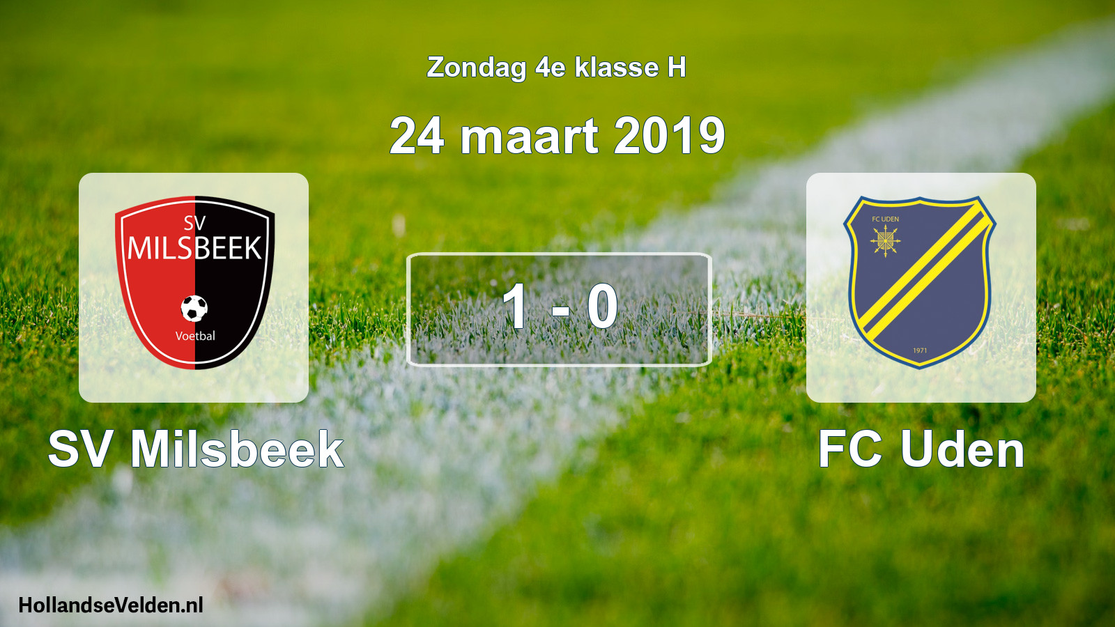 Total number of matches played: SV Milsbeek - FC Uden 1 - 0 (24 March 2019)