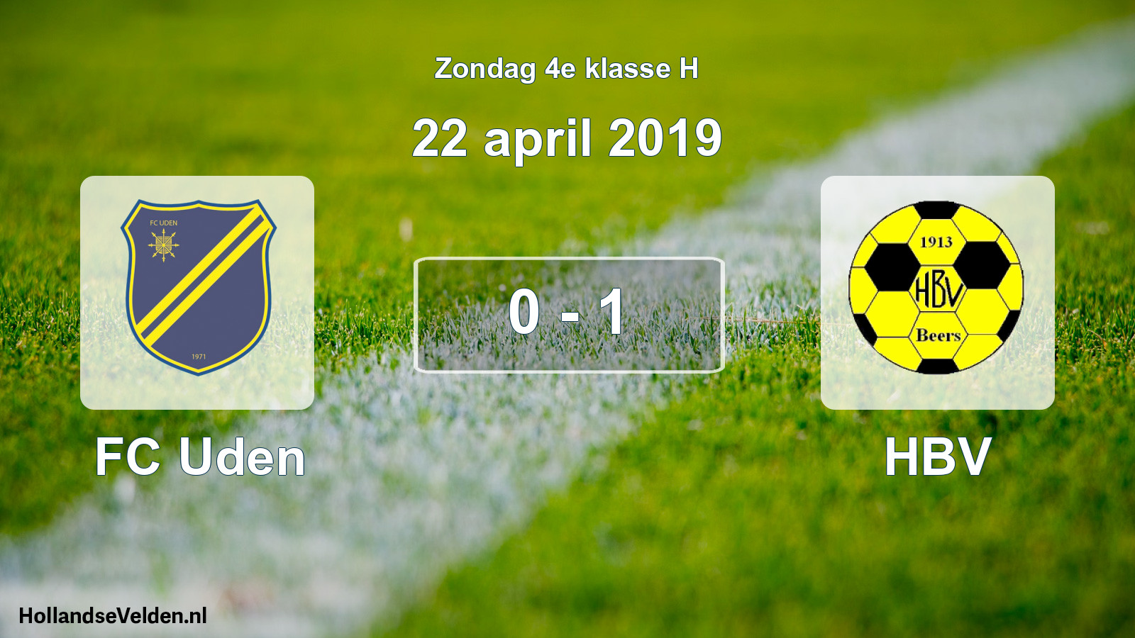 Total number of matches played: FC Uden - HBV 0 - 1 (22 April 2019)