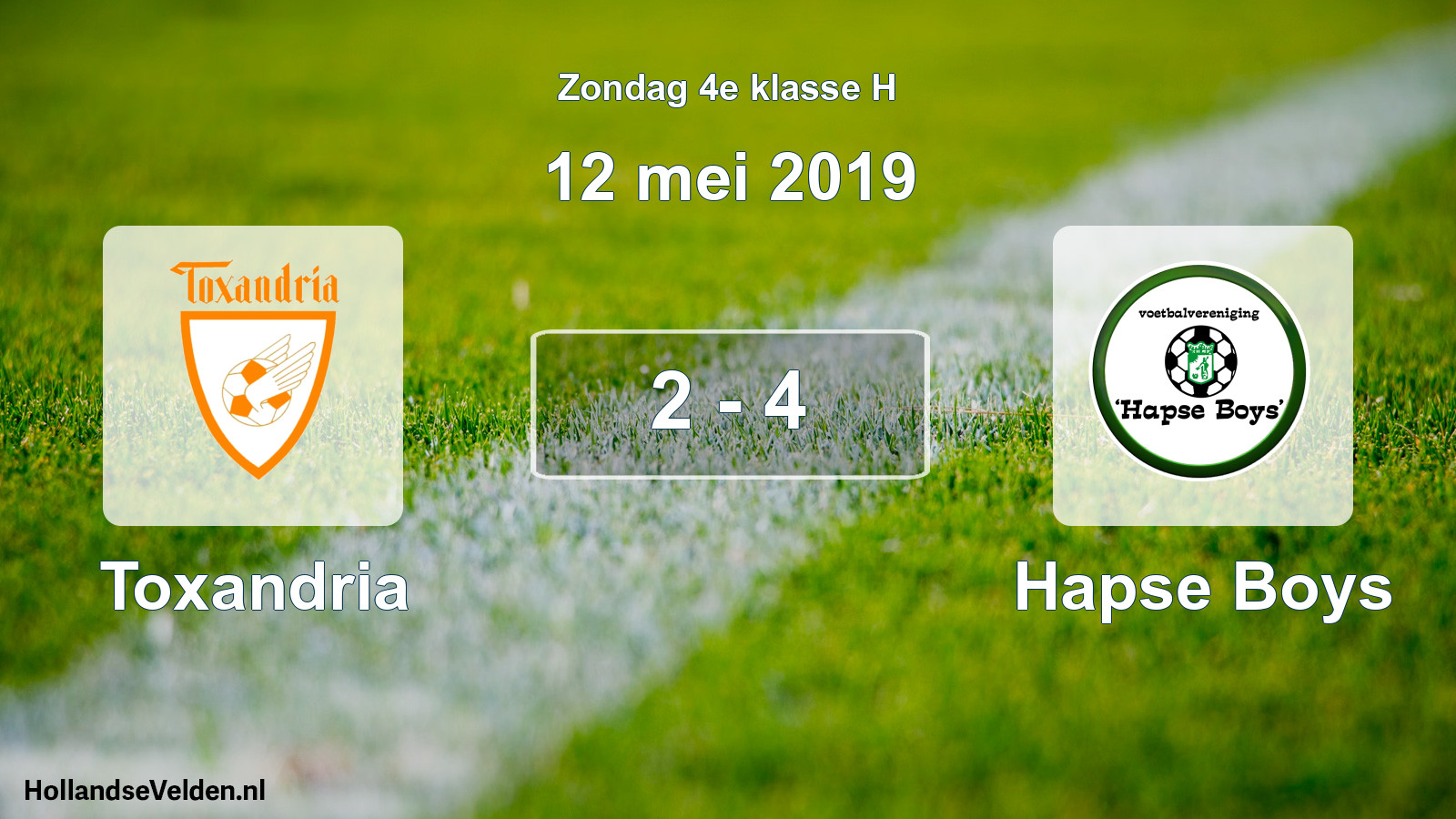 Total number of matches played: Toxandria - Hapse Boys 2 - 4 (12 May 2019)
