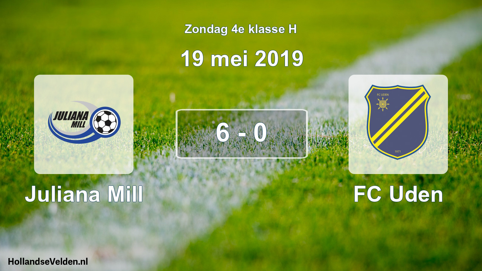 Total number of matches played: Juliana Mill - FC Uden 6 - 0 (19 May 2019)