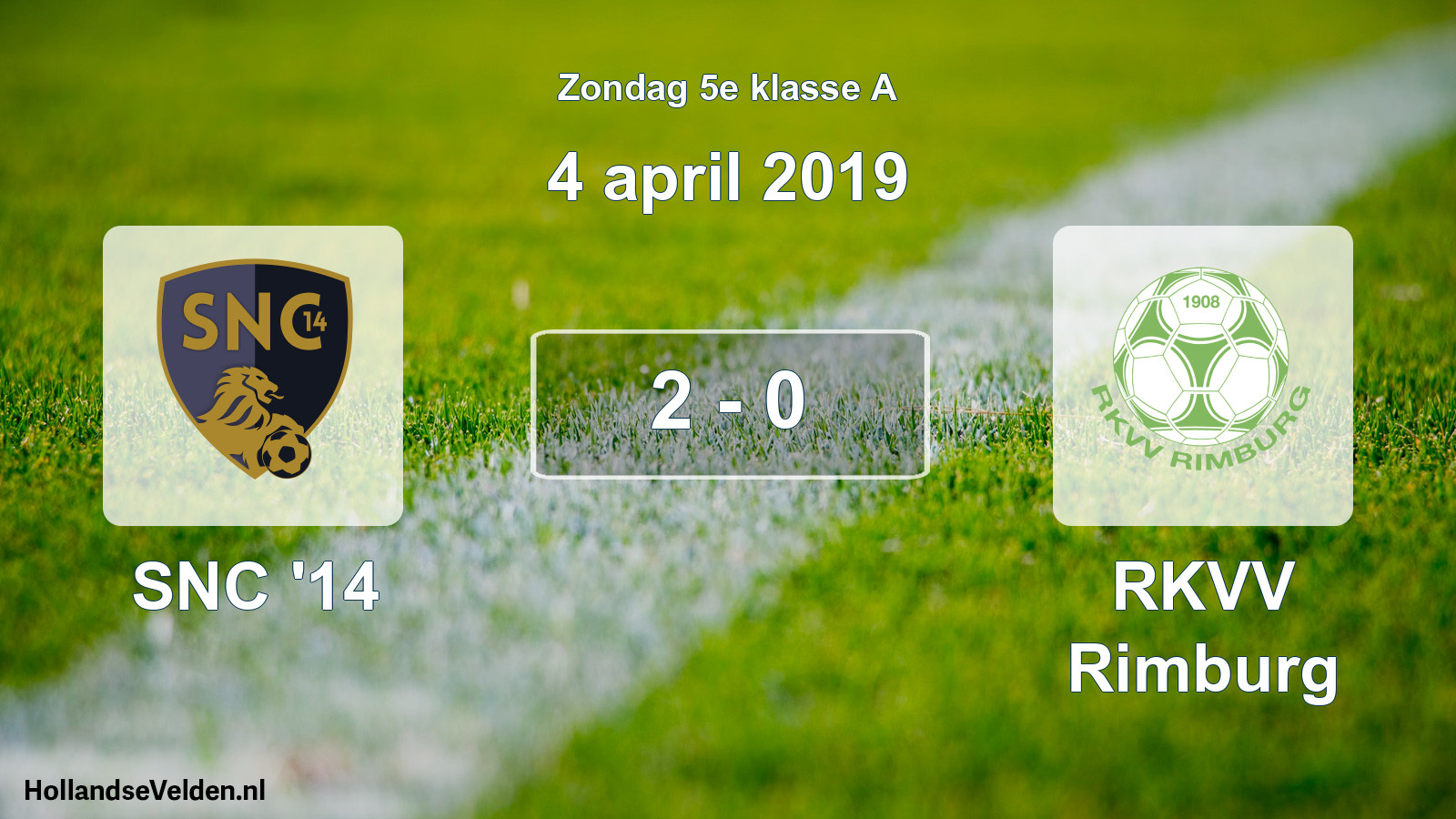 Total number of matches played: SNC '14 - RKVV Rimburg 2 - 0 (4 April 2019)