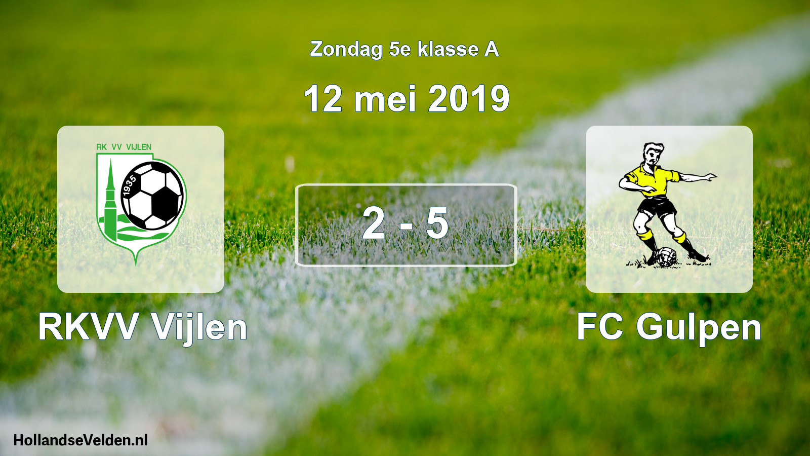 Total number of matches played: RKVV Vijlen - FC Gulpen 2 - 5 (12 May 2019)
