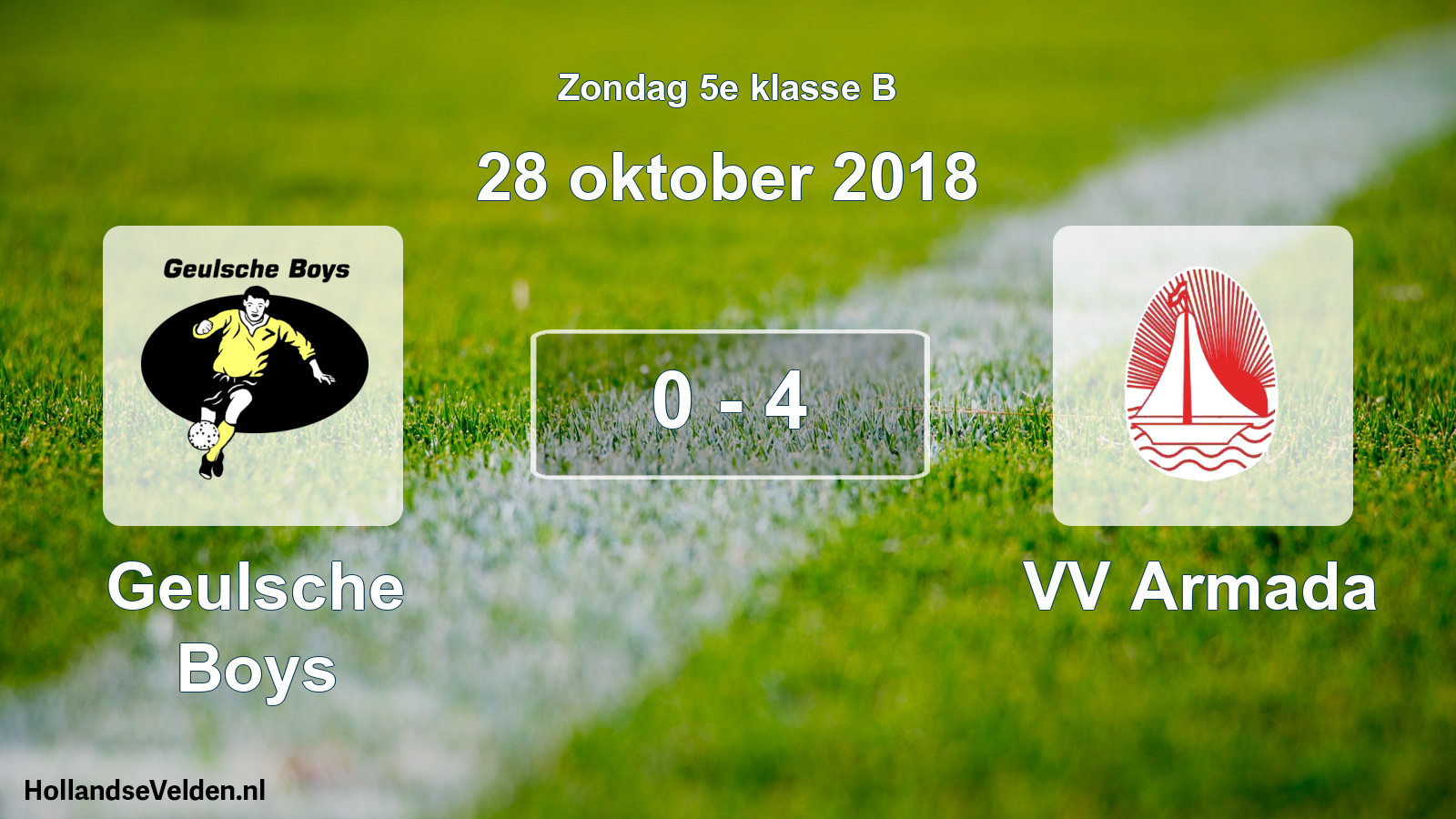 Total number of matches played: Geulsche Boys - VV Armada 0 - 4 (28 October 2018)