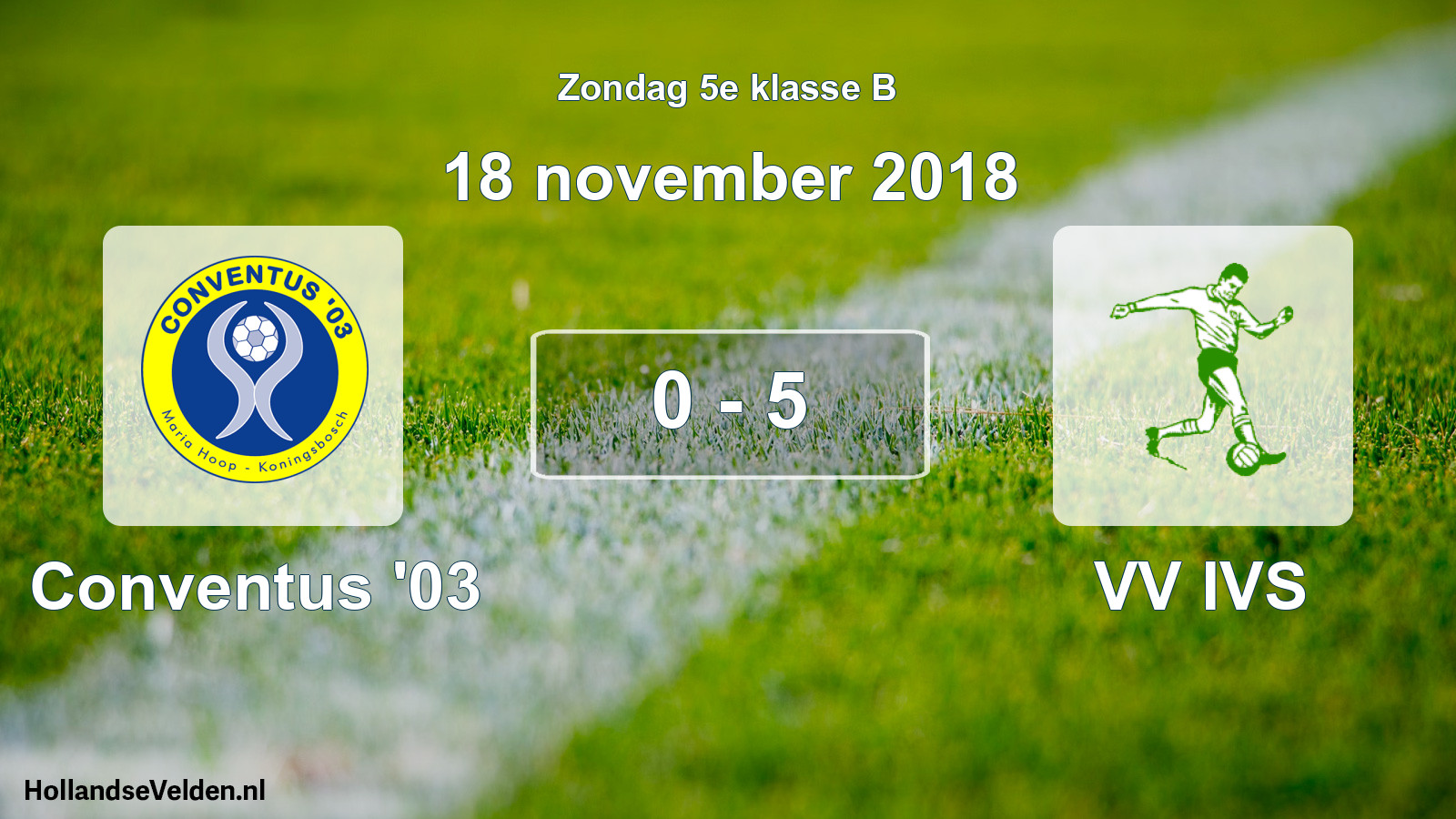 Total number of matches played: Conventus '03 - VV IVS 0 - 5 (18 November 2018)