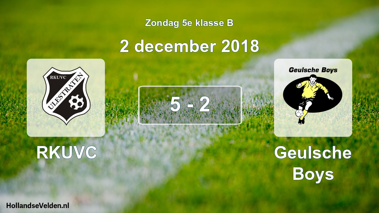 Total number of matches played: RKUVC - Geulsche Boys 5 - 2 (2 December 2018)