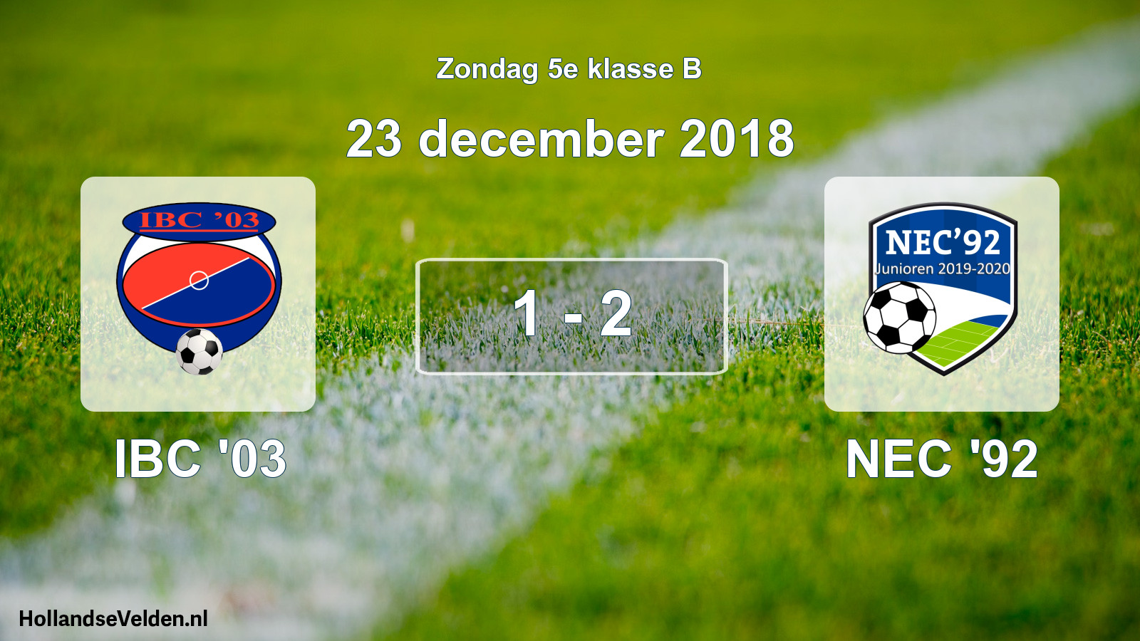 Total number of matches played: IBC '03 - NEC '92 1 - 2 (23 December 2018)
