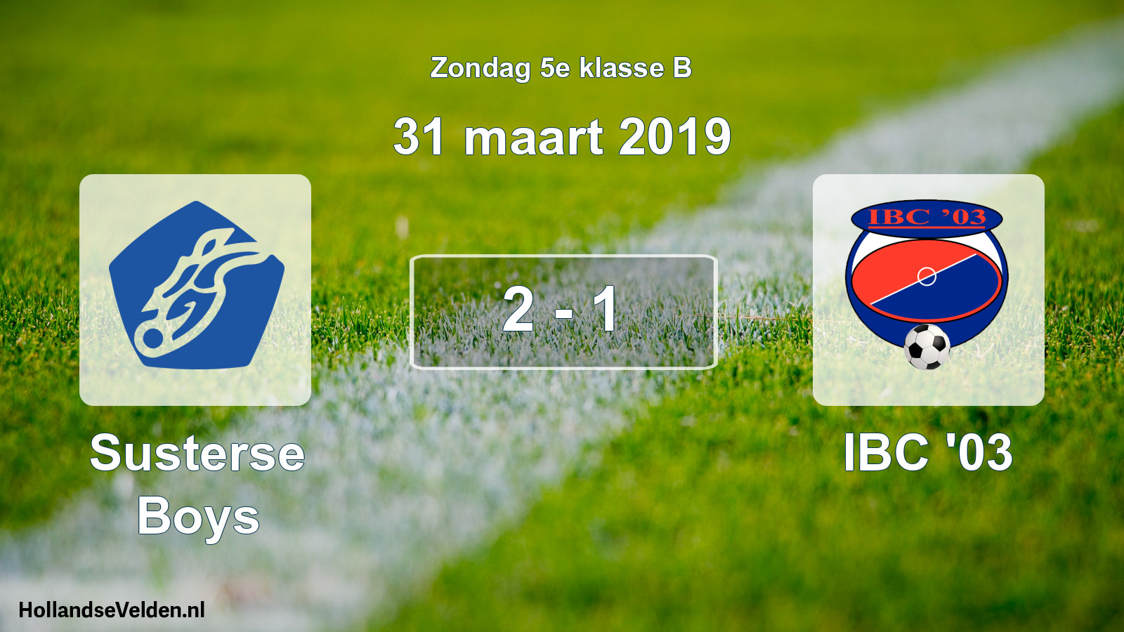 Total number of matches played: Susterse Boys - IBC '03 2 - 1 (31 March 2019)