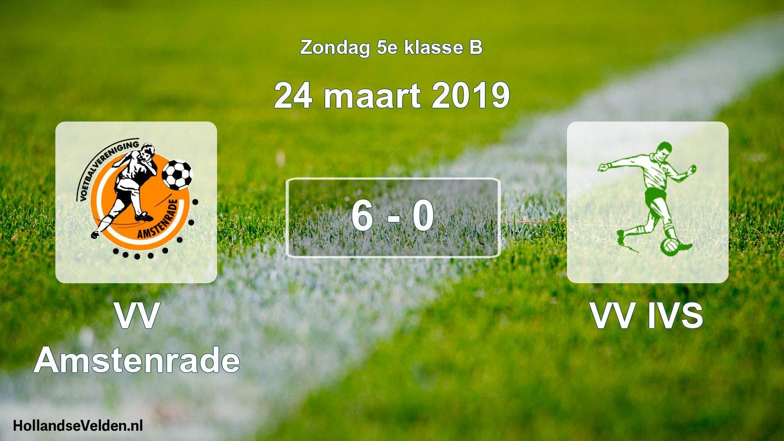 Total number of matches played: VV Amstenrade - VV IVS 6 - 0 (24 March 2019)