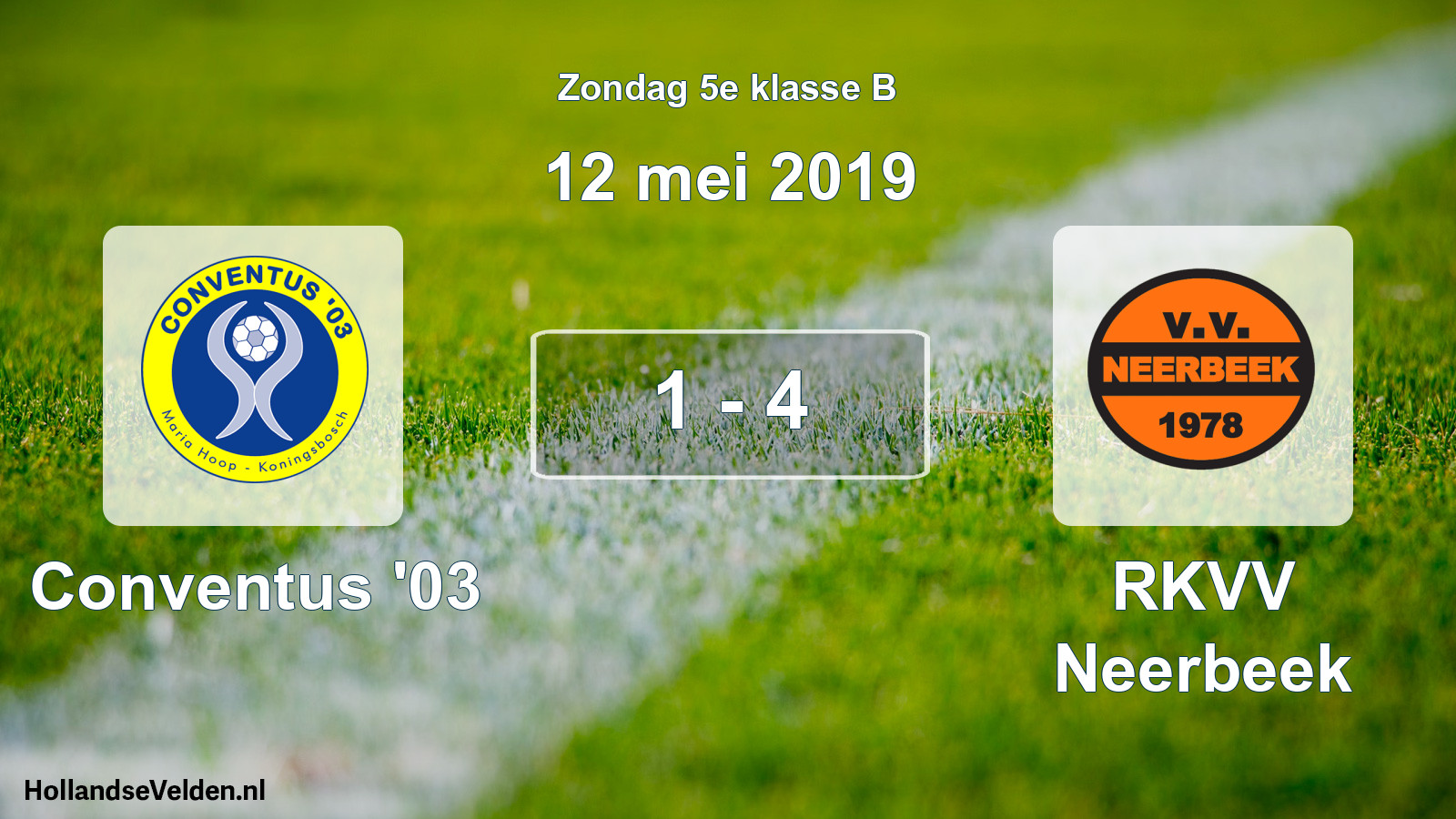 Total number of matches played: Conventus '03 - RKVV Neerbeek 1 - 4 (12 May 2019)