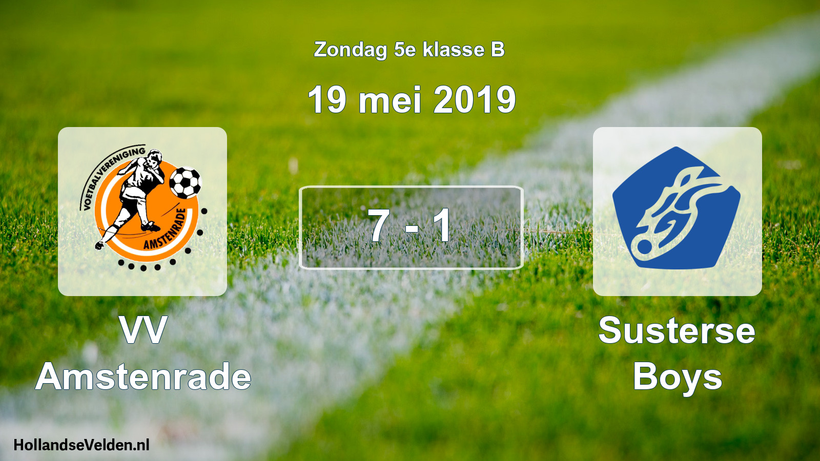 Total number of matches played: VV Amstenrade - Susterse Boys 7 - 1 (19 May 2019)