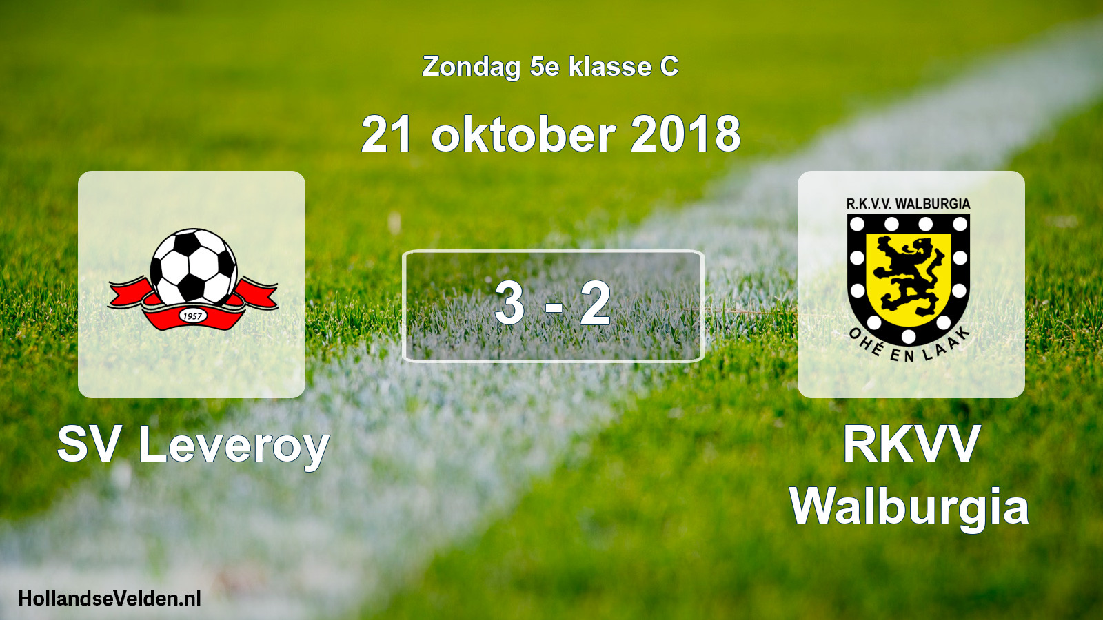 Total number of matches played: SV Leveroy - RKVV Walburgia 3 - 2 (21 October 2018)