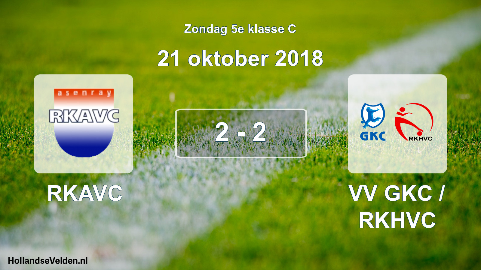 Total number of matches played: RKAVC - VV GKC / RKHVC 2 - 2 (21 October 2018)