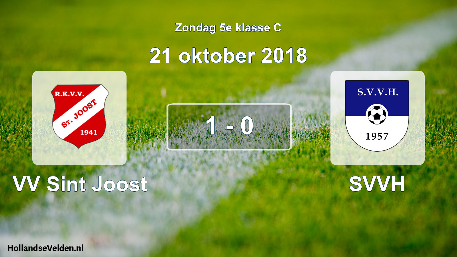 Total number of matches played: VV Sint Joost - SVVH 1 - 0 (21 October 2018)