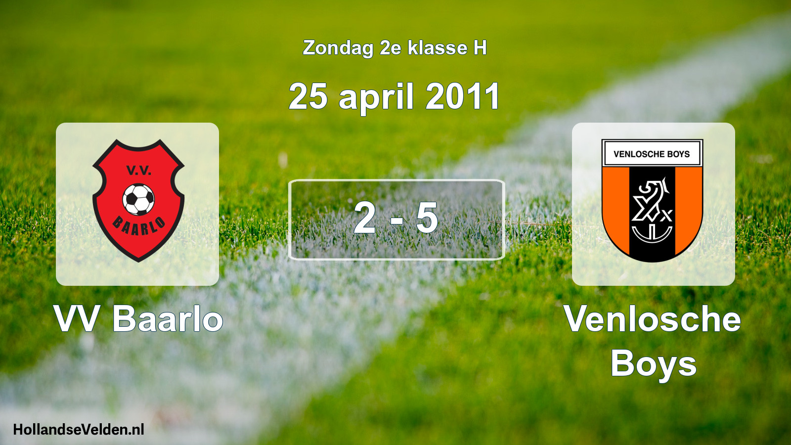 Total number of matches played: VV Baarlo - Venlosche Boys 2 - 5 (25 April 2011)